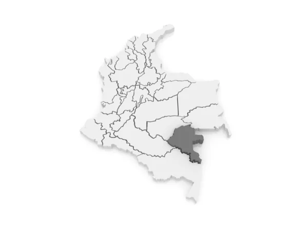 Mapa de Vaupes. Colombia . —  Fotos de Stock