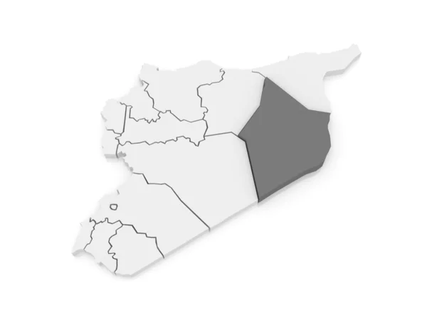 Karte von deir ez-zor. syrien. — Stockfoto