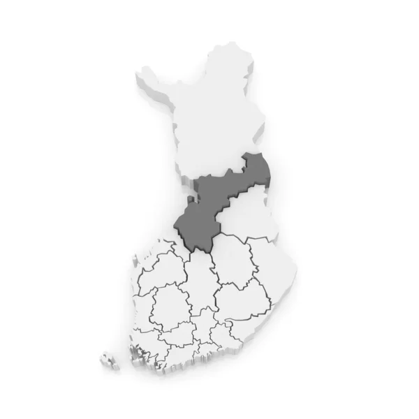Mapa Severní Pohjanmaa. Finsko. — Stock fotografie