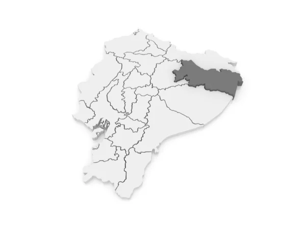 Карта Орельяны. Эквадор . — стоковое фото