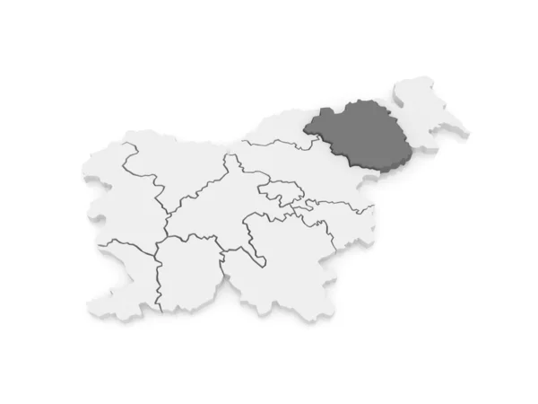 Map of Podravska region. Slovenia. — Stock Photo, Image