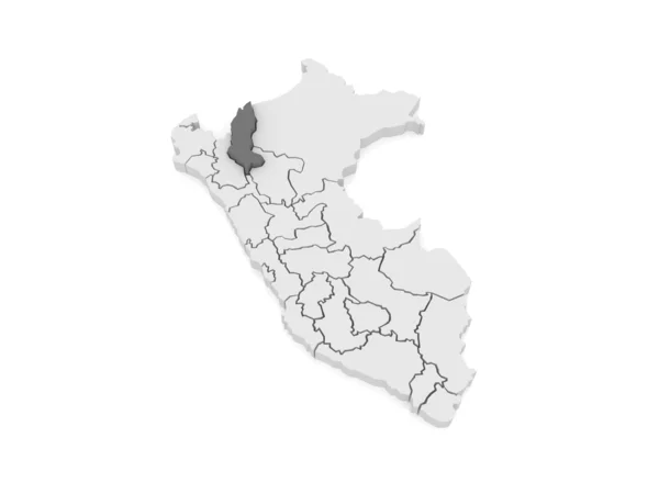 Map of Amazonas. Peru. — Stock Photo, Image