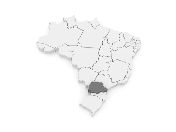 Mapa Paraná. Brazílie. — Stock fotografie