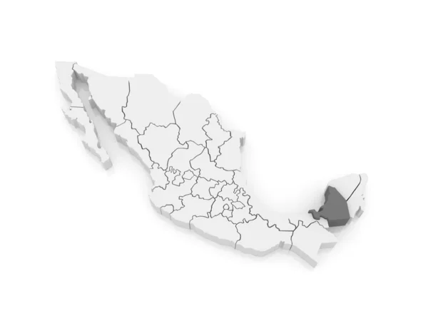 Map of Campeche. Mexico. — Stock Photo, Image