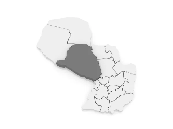 Mappa di presidente hayes. Paraguay. — Zdjęcie stockowe