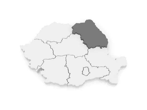 Map of Northeast Region Development Romania. — Stock Photo, Image