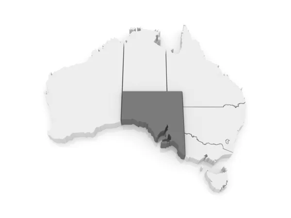 Mapa Jižní Austrálie. Austrálie. — Stock fotografie