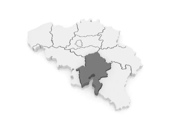 Landkarte von namur. Belgien. — Stockfoto