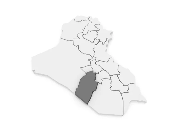 Mapa de Najaf. Iraque . — Fotografia de Stock