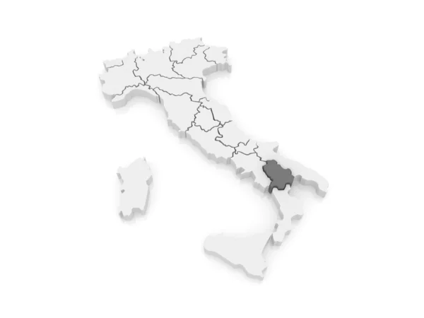 Map of Basilicata. Italy. — Stock Photo, Image