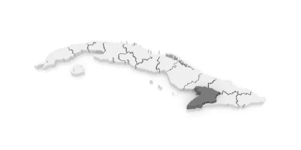 Map of Granma. Cuba. — Stock Photo, Image