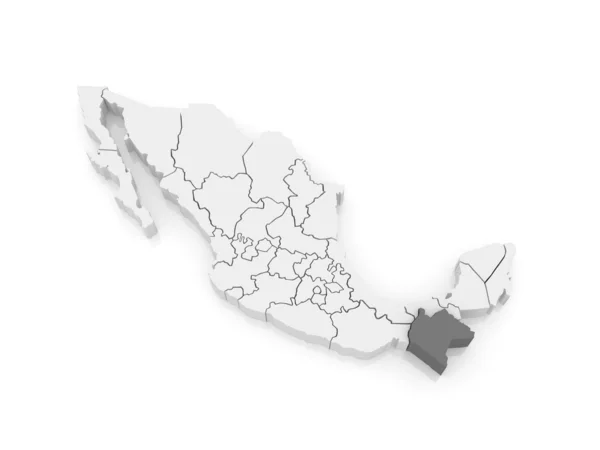 Karte von Chiapas. Mexiko. — Stockfoto