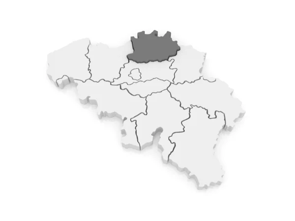 Mapa z Antverp. Belgie. — Stock fotografie