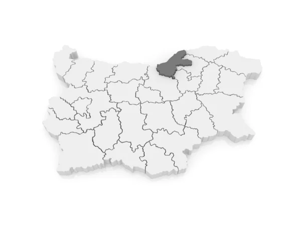 Mapa regionu ruse. Bułgaria. — Zdjęcie stockowe