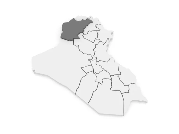 Map of Ninawa. Iraq. — Stock Photo, Image