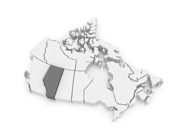 Map of Alberta. Canada. — Stock Photo, Image