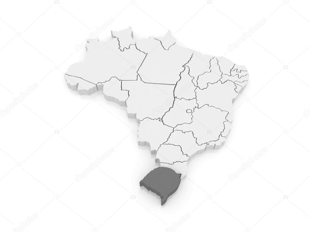 Map Of Rio Grande Do Sul Brazil Stock Photo By C Tatiana53