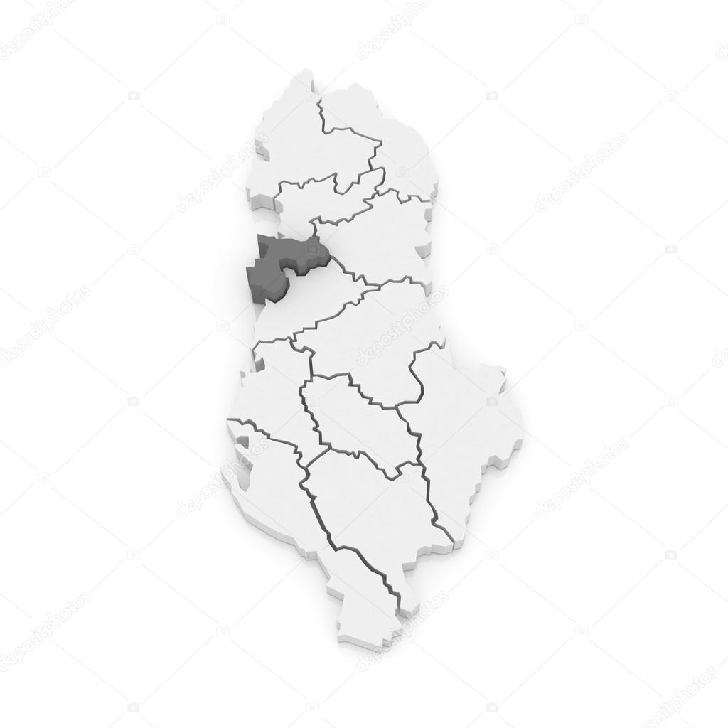 Map of Durres. Albania.