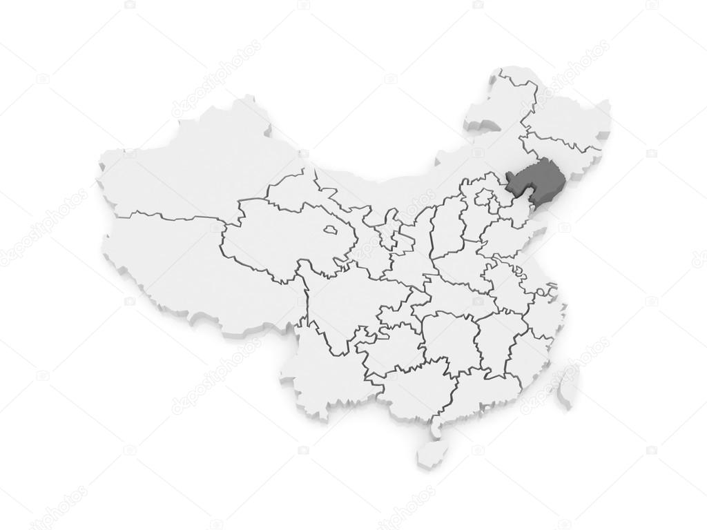 Map of Liaoning. China.