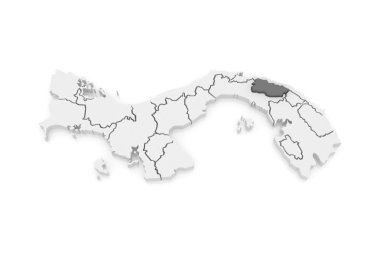 kuhn de madugandi Haritası. Panama.