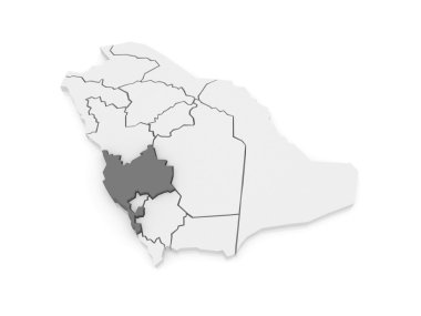 Mekke haritası. Suudi Arabistan.