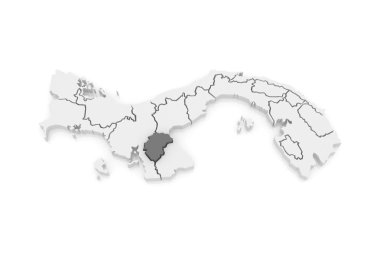 herrera Haritası. Panama.