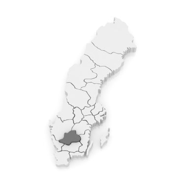 jonkoping Haritası. İsveç.