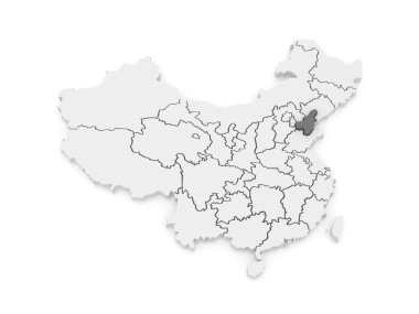 Tiencin Haritası. Çin.