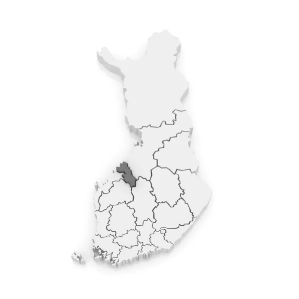 Map of Central Ostrobothnia. Finland. — Stock Photo, Image