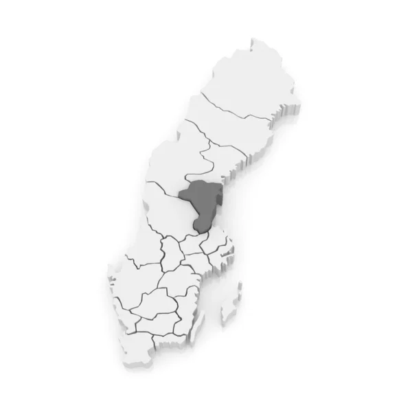 イェーブレボリ県立の地図。スウェーデン. — Stock fotografie