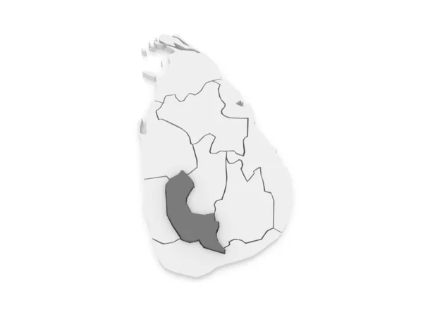 Mapa de Sabaragamuwa. Sri Lanka . — Foto de Stock