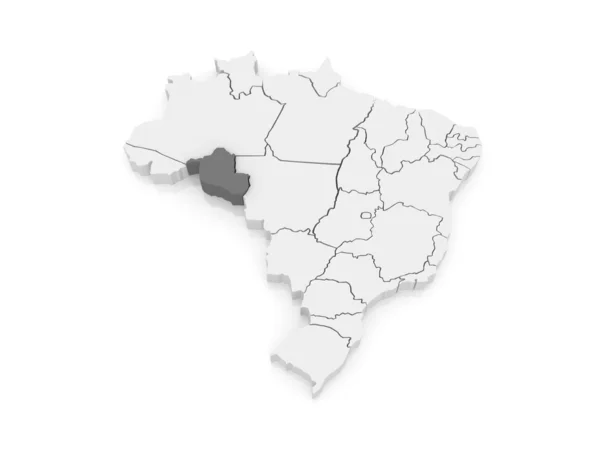 Rondonia térképét. Brazília. — Stock Fotó