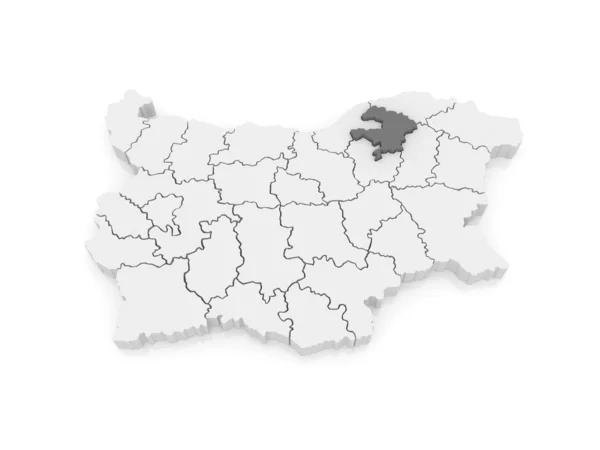 Razgrad bölge haritası. Bulgaristan. — Stok fotoğraf
