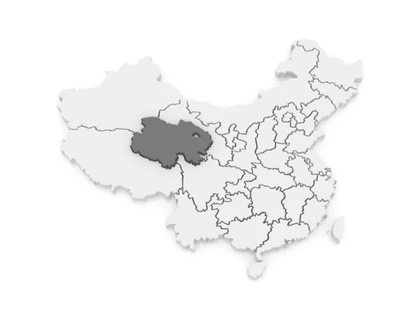 Mappa di Qinghai. Cina . — Foto Stock