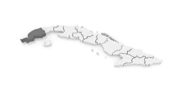 Map of Pinar del Rio. Cuba. — Stock Photo, Image