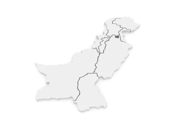 Karte der Bundeshauptstadt Islamabad. Pakistan. — Stockfoto