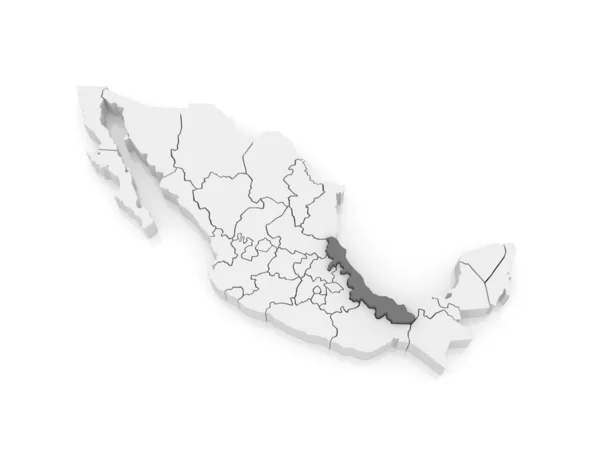 Map of Veracruz. Mexico. — Stock Photo, Image