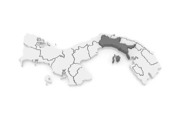 Mapa Panamy. Panama. — Zdjęcie stockowe