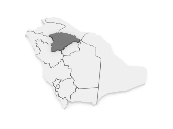 Mapa da Saraiva. Arábia Saudita . — Fotografia de Stock