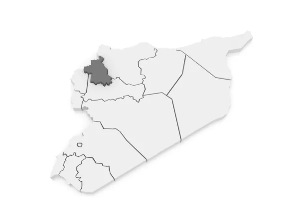 Karte von idlib. syrien. — Stockfoto