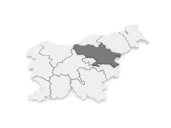 Map of Savinjska region. Slovenia. — Stock Photo, Image