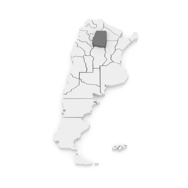 Mapa santiago del estero. Argentyna. — Zdjęcie stockowe