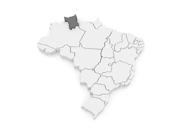 Map of Roraima. Brazil. — Stock Photo, Image