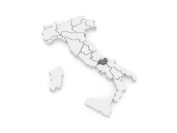 Karte von molise. Italien. — Stockfoto