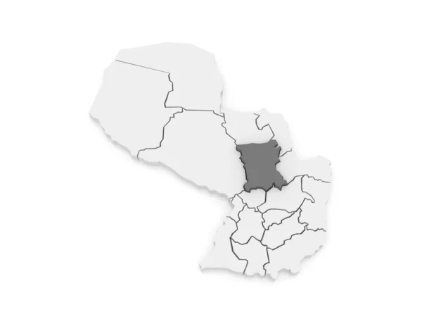 Karte von san pedro. Paraguay. — Stockfoto