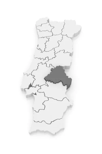 Mapa de Portalegre. Portugal . — Fotografia de Stock