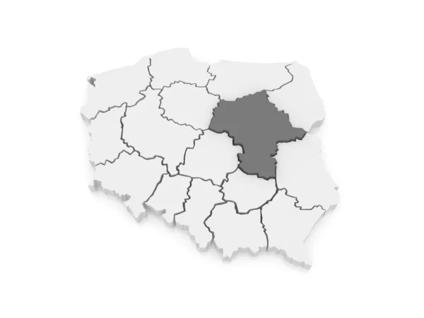 Mappa di Mazovia. Polonia . — Foto Stock