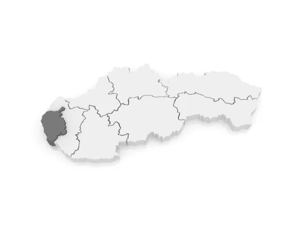 Mapa regionu bratislava. Slovensko. — Stock fotografie