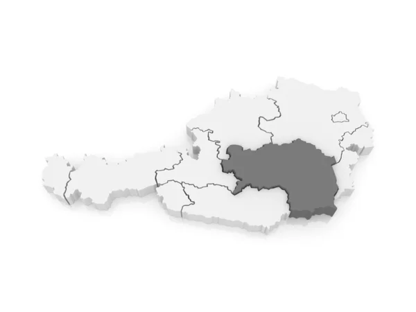 Mapa de Estiria. Austria . —  Fotos de Stock