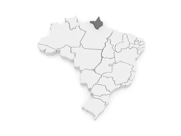 Mapa de Amapa. Brasil . — Foto de Stock